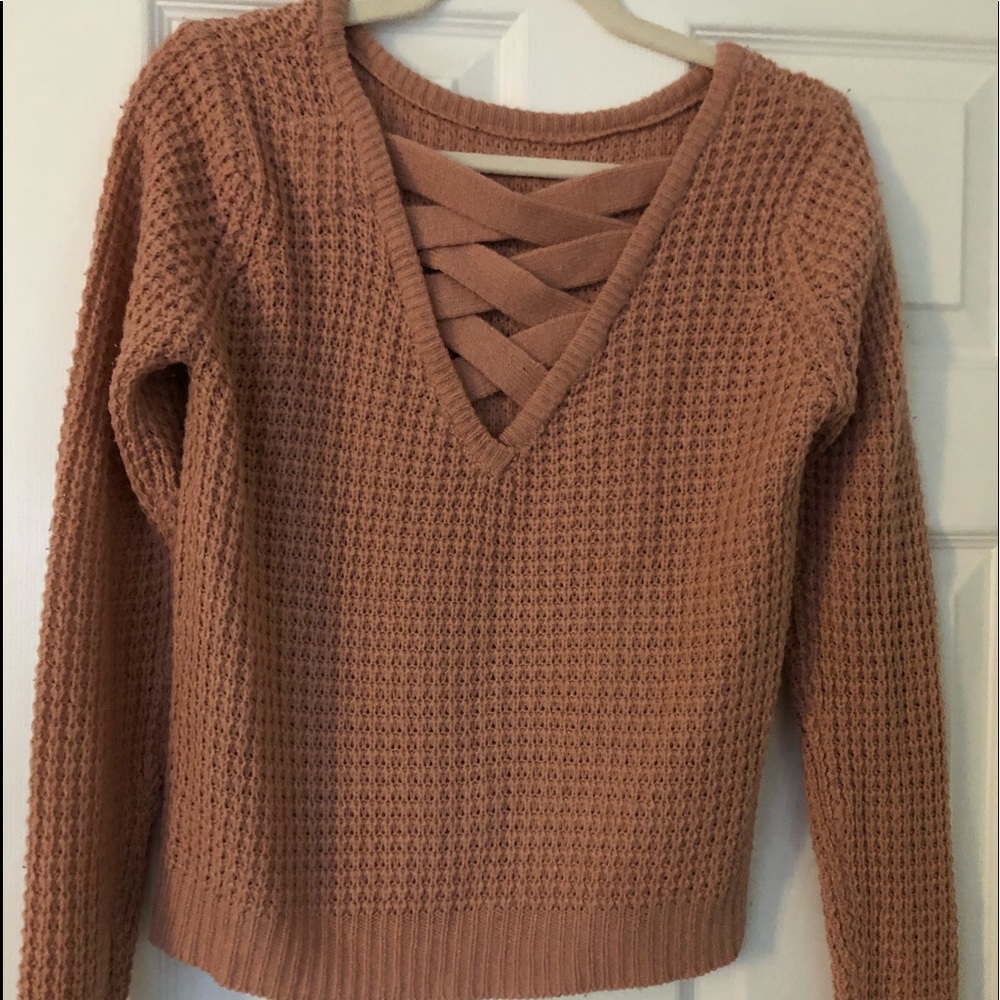 Criss cross sweater